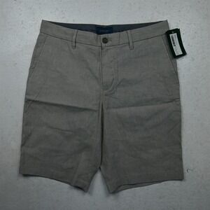 NEW Fairlane 32x10" Gray Stretch Linen Chino Mens Shorts